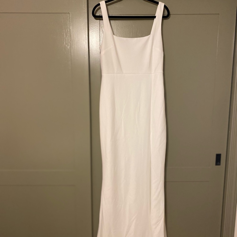 Bridal BHLDN Blake Square-Neck Stretch Crepe Maxi Dress
Brand New with Tags